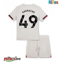 Camiseta Chelsea Alejandro Garnacho #49 Visitante Equipación para niños 2025-26 manga corta (+ pantalones cortos)